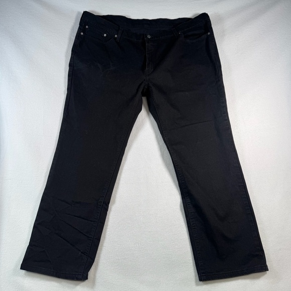 Levis Jeans Mens 48x32 Black 541 Straight Mid Rise - Picture 1 of 12